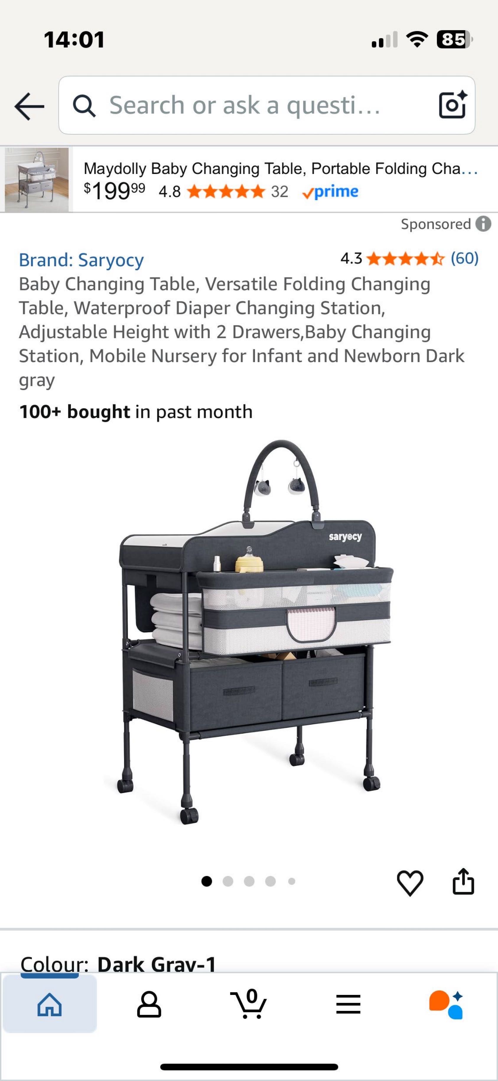 全新婴儿换尿布桌子