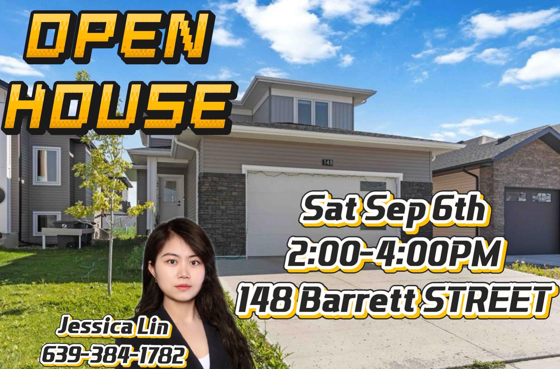 OPEN HOUSE开放参观时间：9月6日周六2:00-4:00PM 地点：148 Barrett STREET