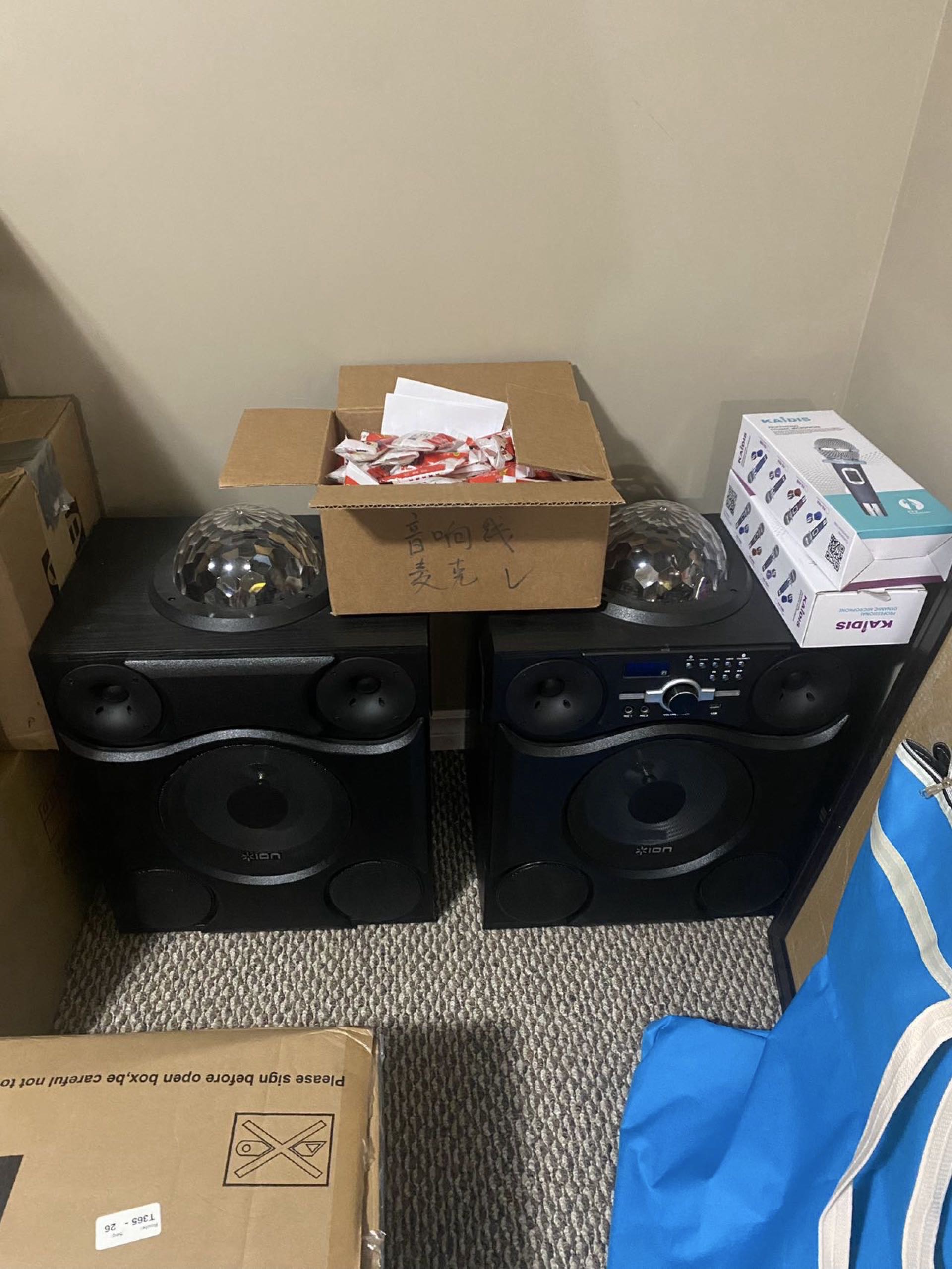 大音响+3个麦克风+麦克风套