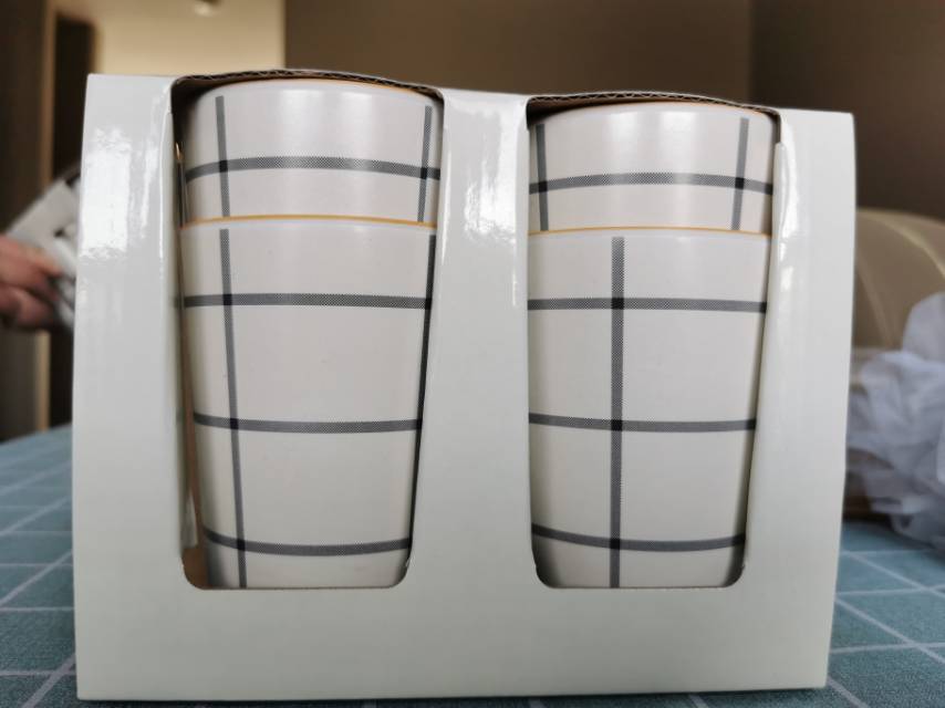 全新4个竹子杯子