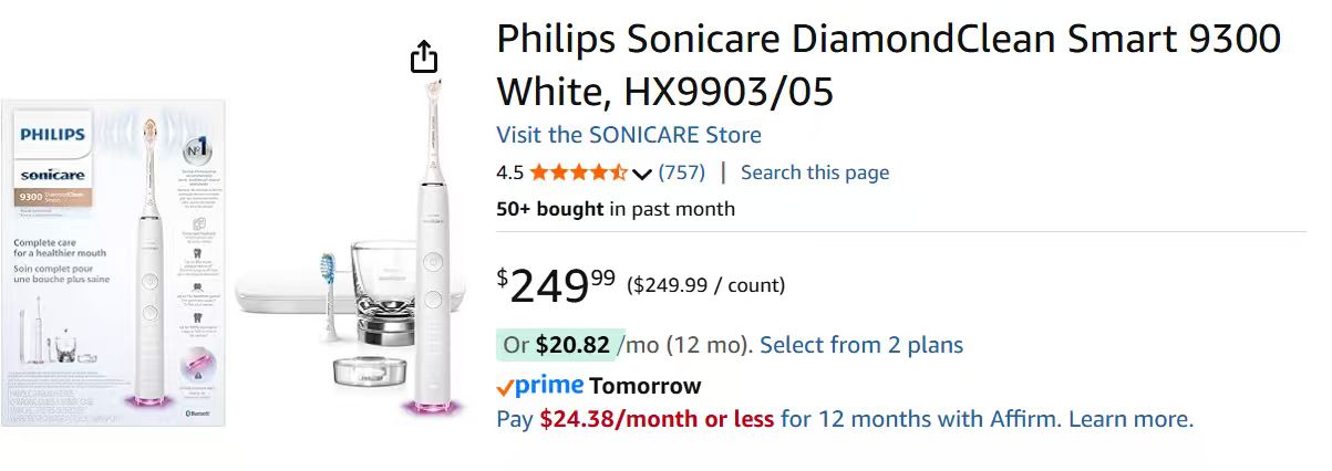 全新未开封飞利浦电动牙刷9300 - 2