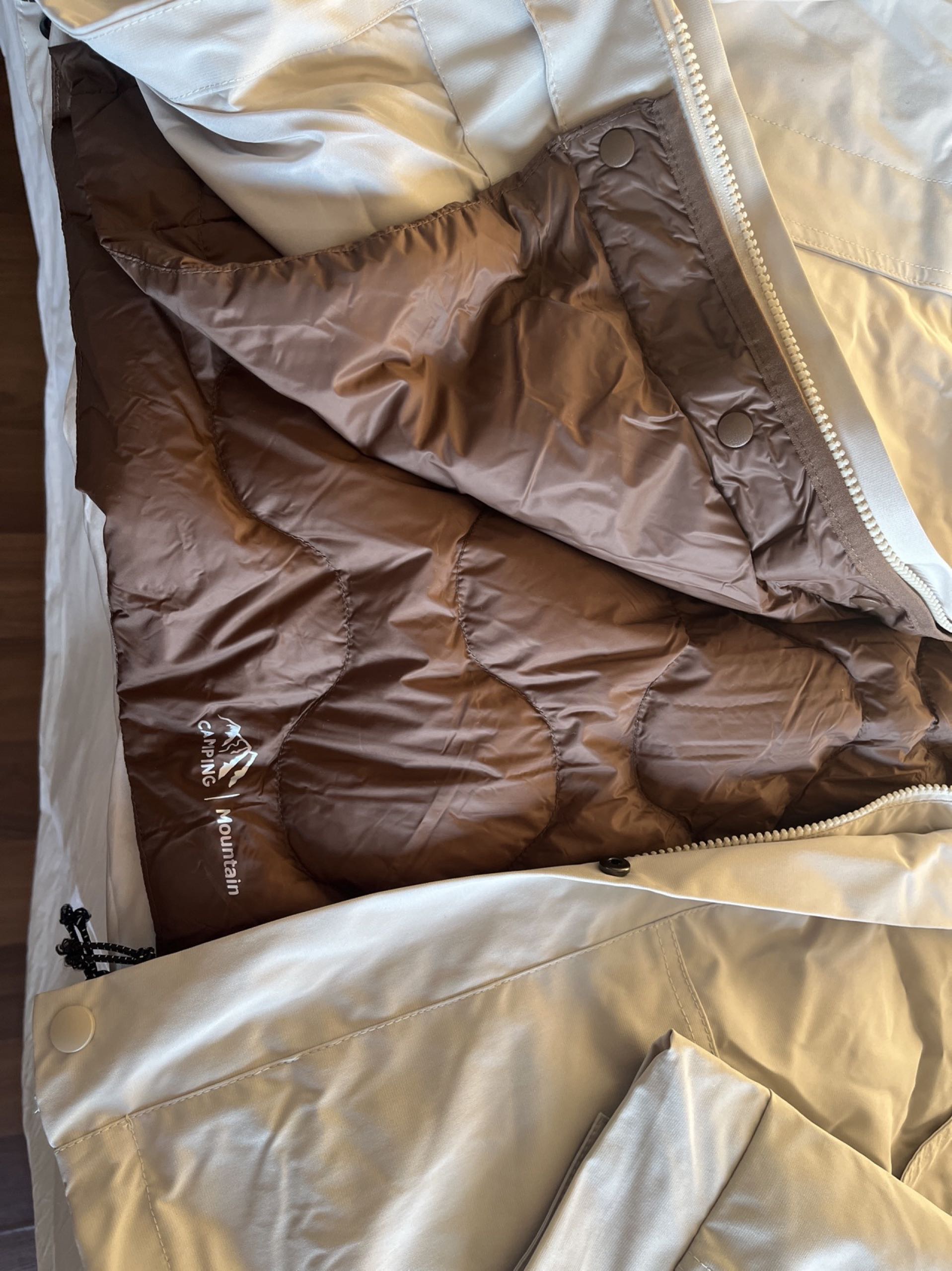 全新的可拆装羽绒冲锋衣（2X号） - 3