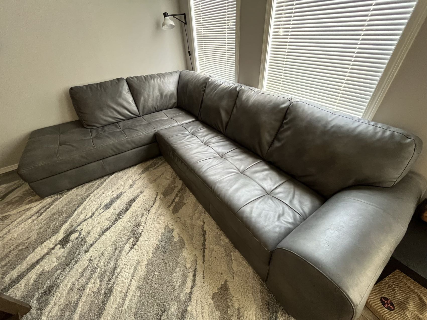 Synthetic leather sectional 合成皮L型沙發 - 2
