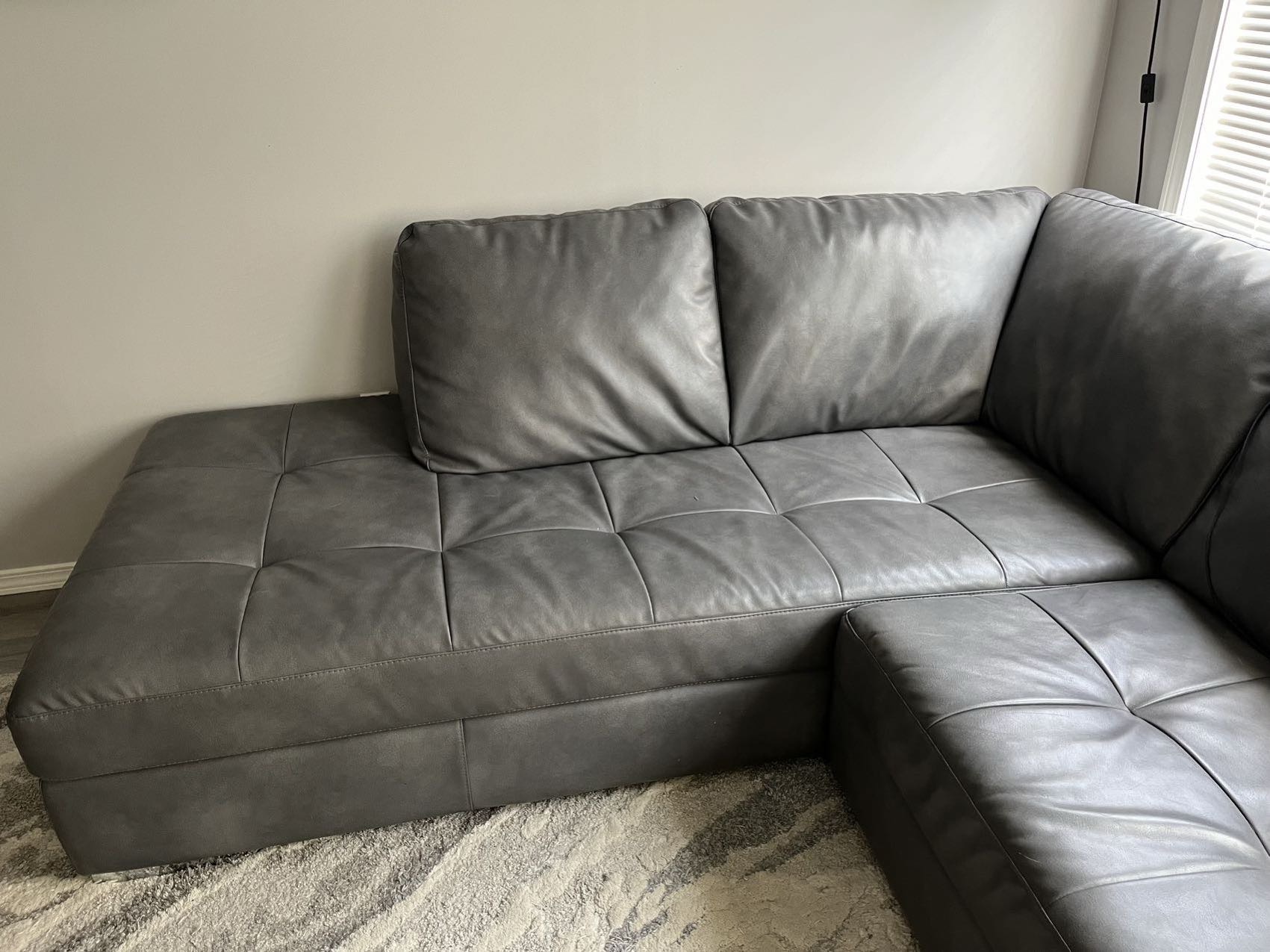 Synthetic leather sectional 合成皮L型沙發 - 3