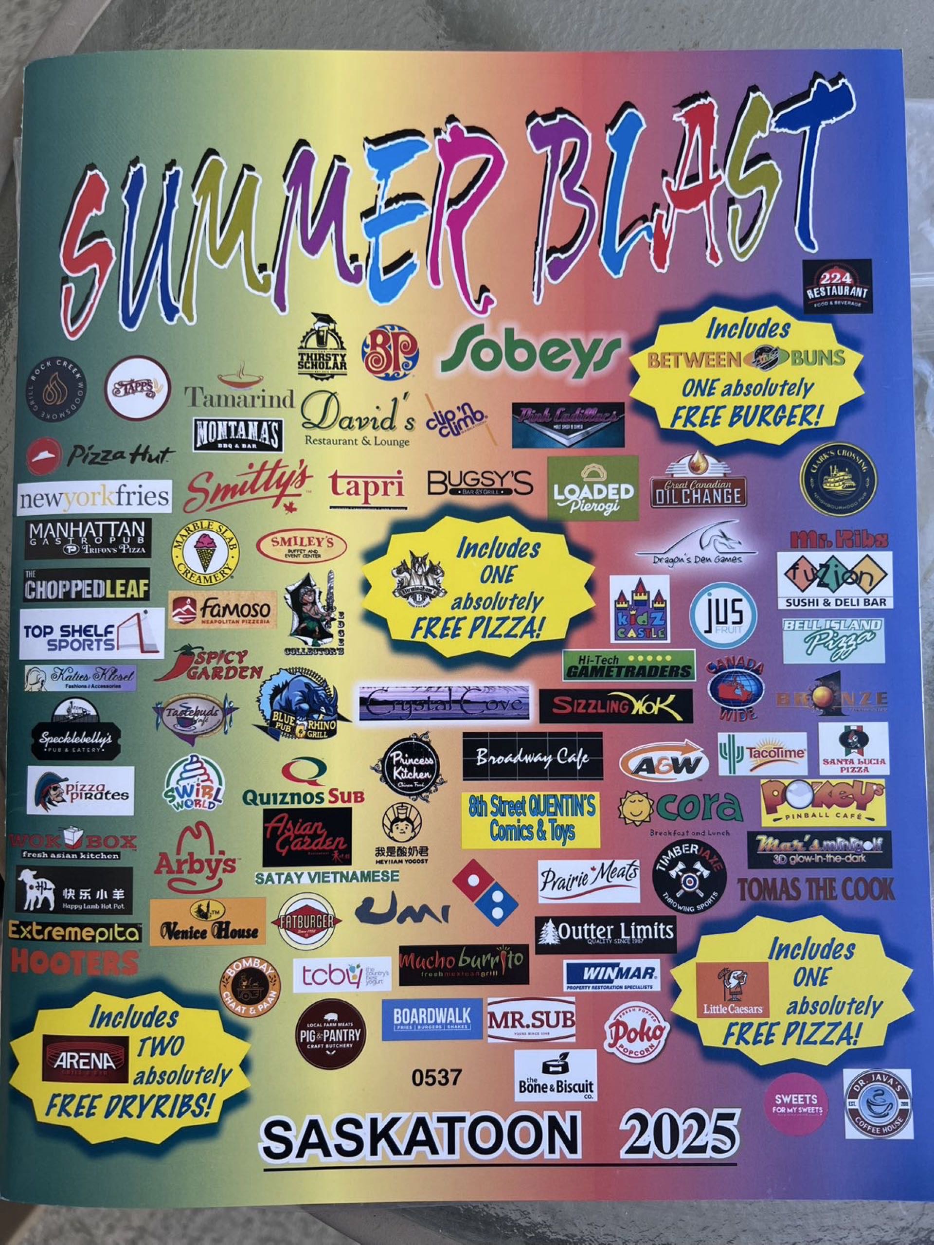 2025年度萨斯卡通美食优惠券