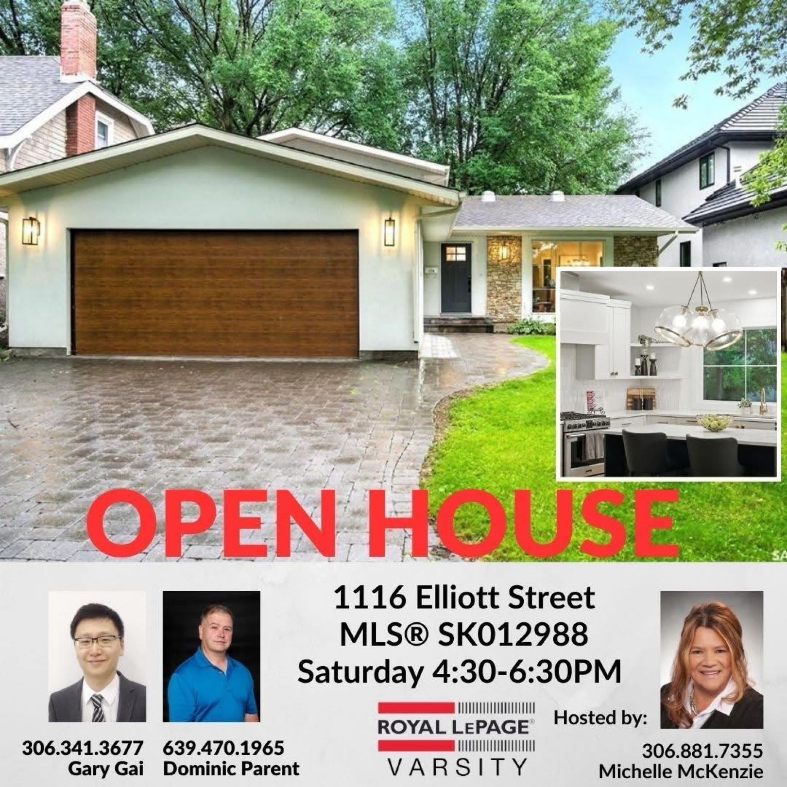 Public Open House公众开放看房 1116 Elliott St 9月27日周六 4:30-6:30PM Gary Gai或者同事Dominic Parent会在此迎接🙏 ————— 大学区Varsity View核心地段翻新四错层独立屋，R2地块宽50英尺，总面