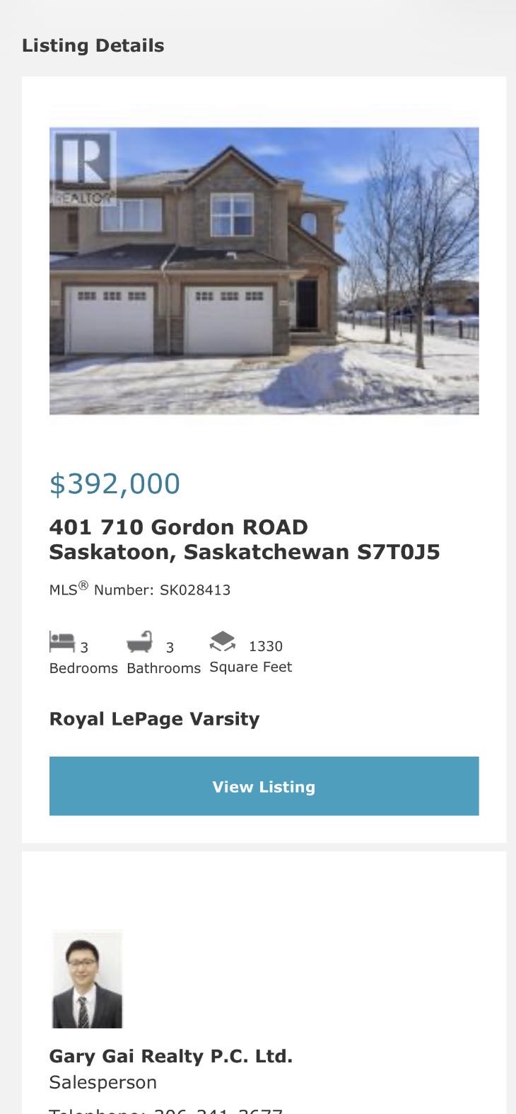 Public Open House公众开放看房 710 Gordon Rd Unit 401 2月14&15日 周六周日2:00-4:00PM Gary Gai或者同事Dominic Parent会在此迎接🙏 ————— Stonebridge小区边户3房3卫大尺寸联排出售。小 - 3