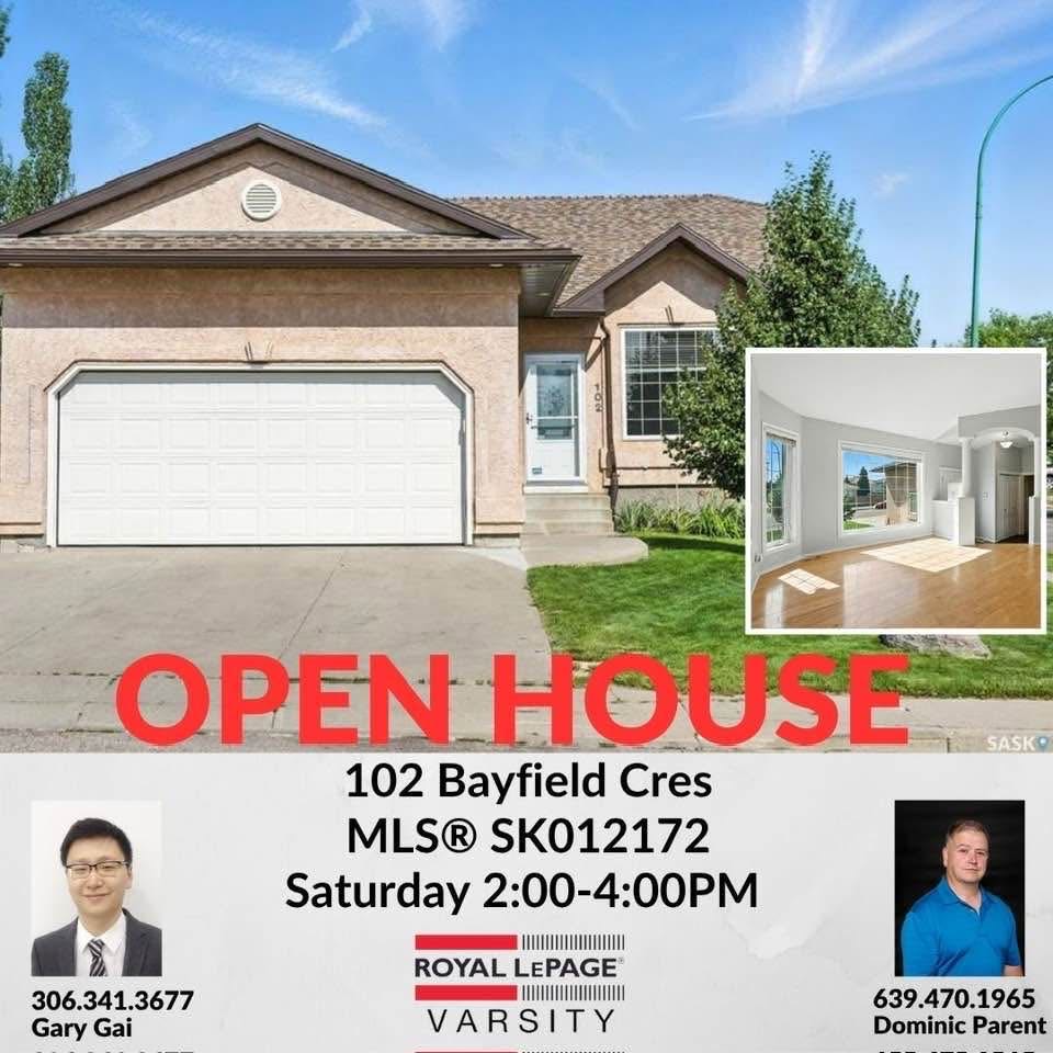 Public Open House公众开放看房 102 Bayfield Cres 7月19日 周六 2-4PM Gary Gai或者同事Dominic Parent会在此迎接🙏 ————— Briarwood小区5房3卫独立屋出售！中心地带。建于 2003 年，位置优越，距离