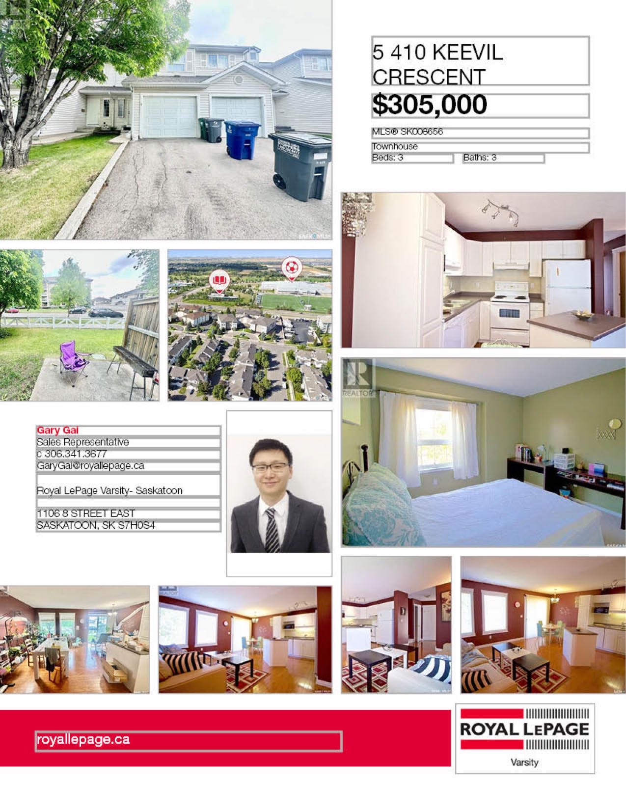 步行至百年高中3房3卫联排出售。Erindale核心地段、环境宁静。步行可达两所高中（St. Joseph高中与Centennial Collegiate）、两所小学（Dr. John G. Egnatoff小学和天主教Father Robinson小学）以及University