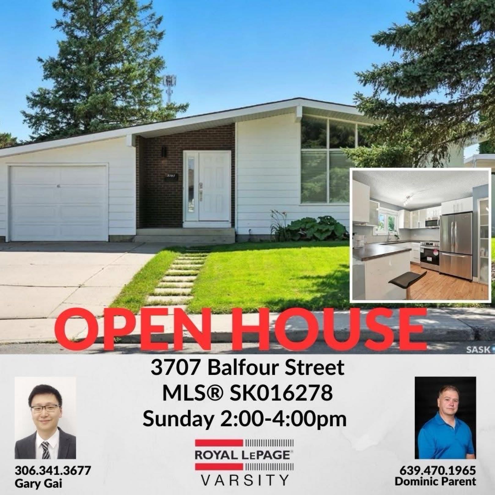 Public Open House公众开放看房 3707 Balfour St 8月24日 周日 2-4PM Gary Gai或者同事Dominic Parent会在此迎接🙏 ————— West College Park 翻新4房3卫独立屋出售！布局合理，采光良好，经过了多项