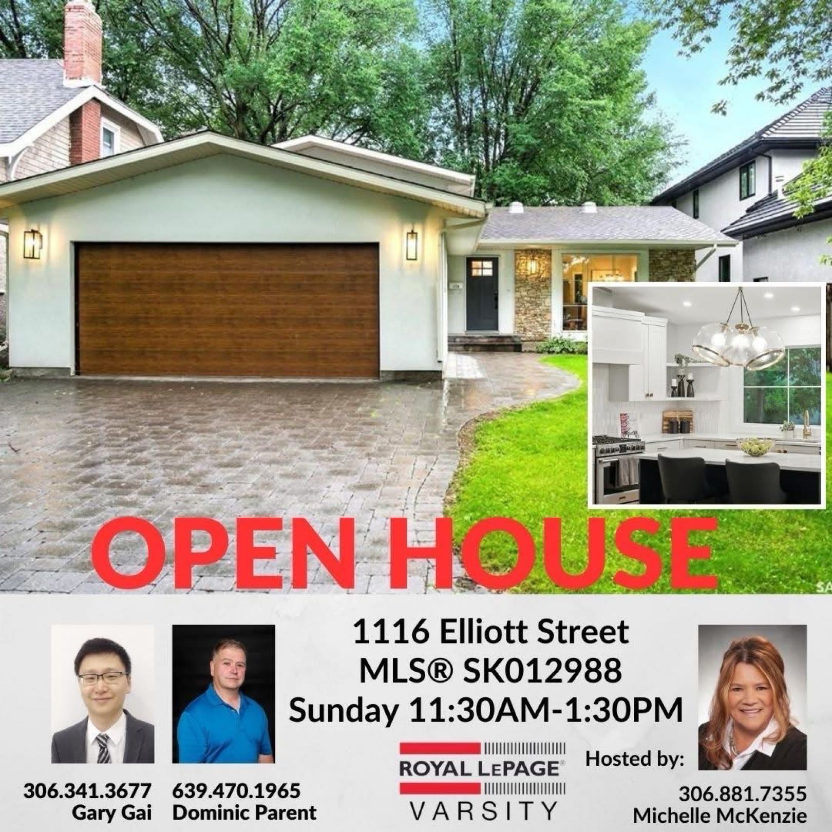 Public Open House公众开放看房 1116 Elliott St 9月21日周日 11:30AM-1:30 PM Gary Gai或者同事Dominic Parent会在此迎接🙏 ————— 大学区Varsity View核心地段翻新四错层独立屋，R2地块宽50英