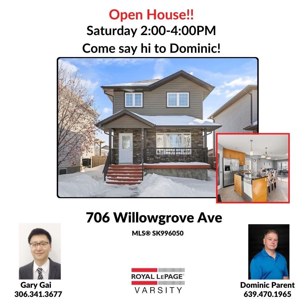 Public Open House公众开放看房 706 Willowgrove Avr 3月15日  周六2-4PM  Gary Gai或者同事Dominic Parent / Brain Kuhn会在此迎接🙏 - 2