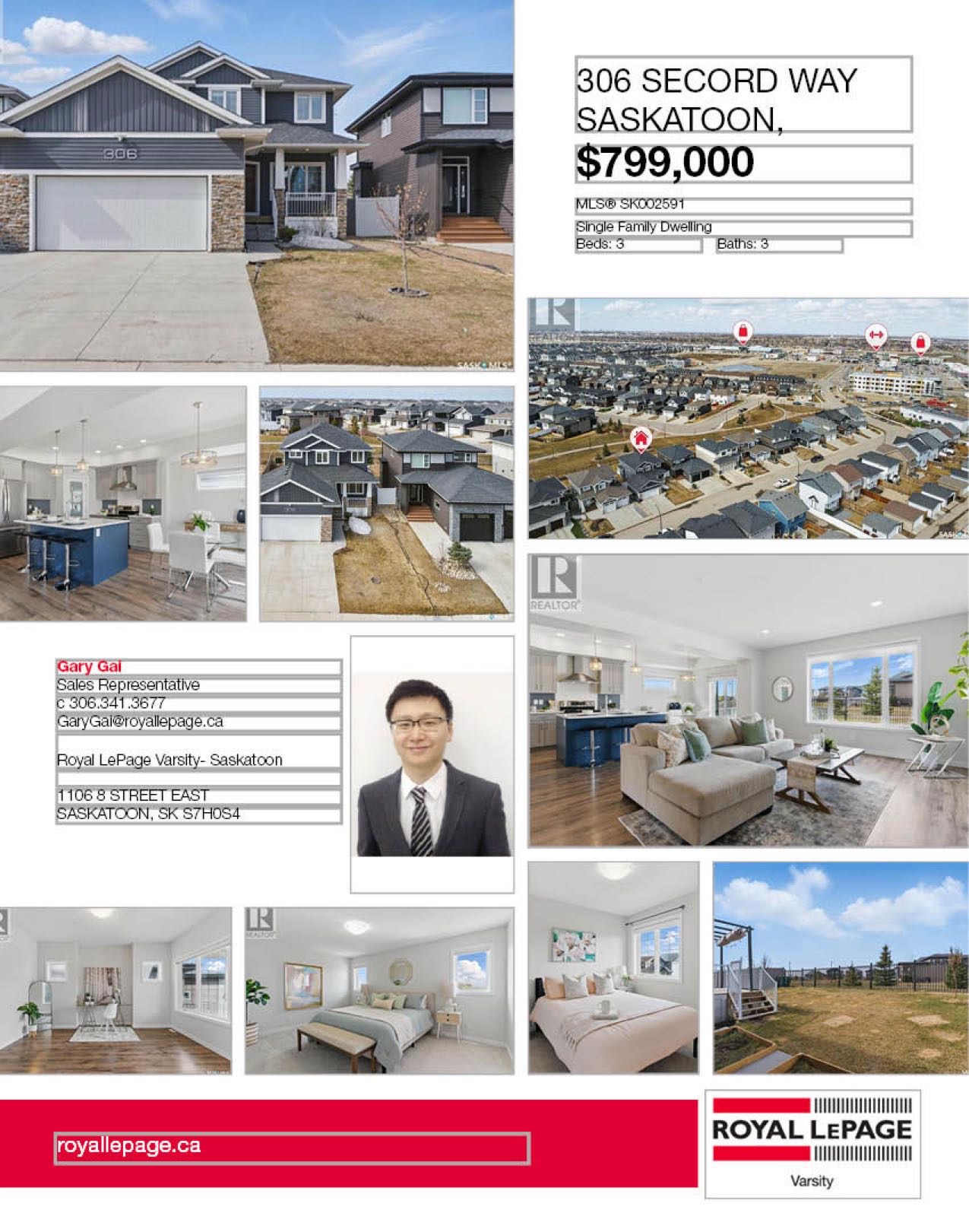 Public Open House公众开放看房 306 Secord Way 5月24日 周六 2:00-4:00PM Gary Gai或者同事Dominic Parent会在此迎接🙏 ————— Brighton小区背靠公园绿地3房3卫独立屋出售。Montana Homes前 - 3