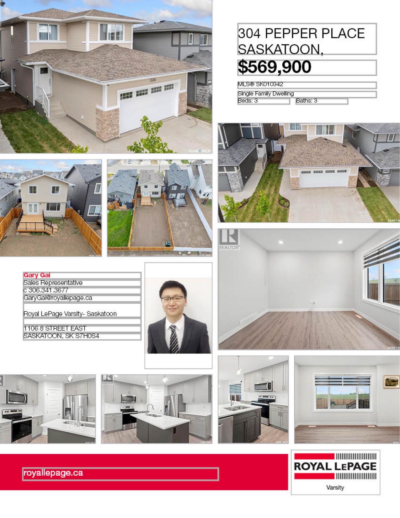 Public Open House公众开放看房 304 Pepper Pl 9月7日 周日2-4PM Gary Gai或者同事Dominic Parent会在此迎接🙏 ————— Brighton小区几乎全新两层独立屋出售。目前房龄不到一年。 房屋共有 3 间卧室和 3 个浴室 - 2