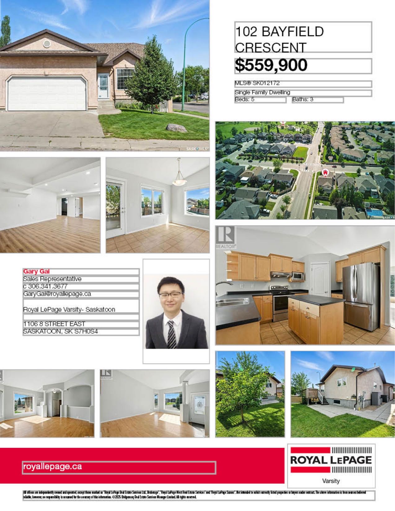 Public Open House公众开放看房 102 Bayfield Cres 7月12日 周六 2-4PM Gary Gai或者同事Dominic Parent会在此迎接🙏 ————— Briarwood小区5房3卫独立屋出售！中心地带。建于 2003 年，位置优越，距离 - 3