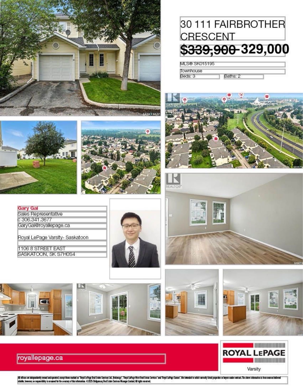 Public Open House公众开放看房 #30-111 Fairbrother Cres 9月6日 周六 11-1 PM Gary Gai或者同事Dominic Parent会在此迎接🙏 ————— Silverspring小区安静边户3房联排出售！1,213 平方英尺 - 3