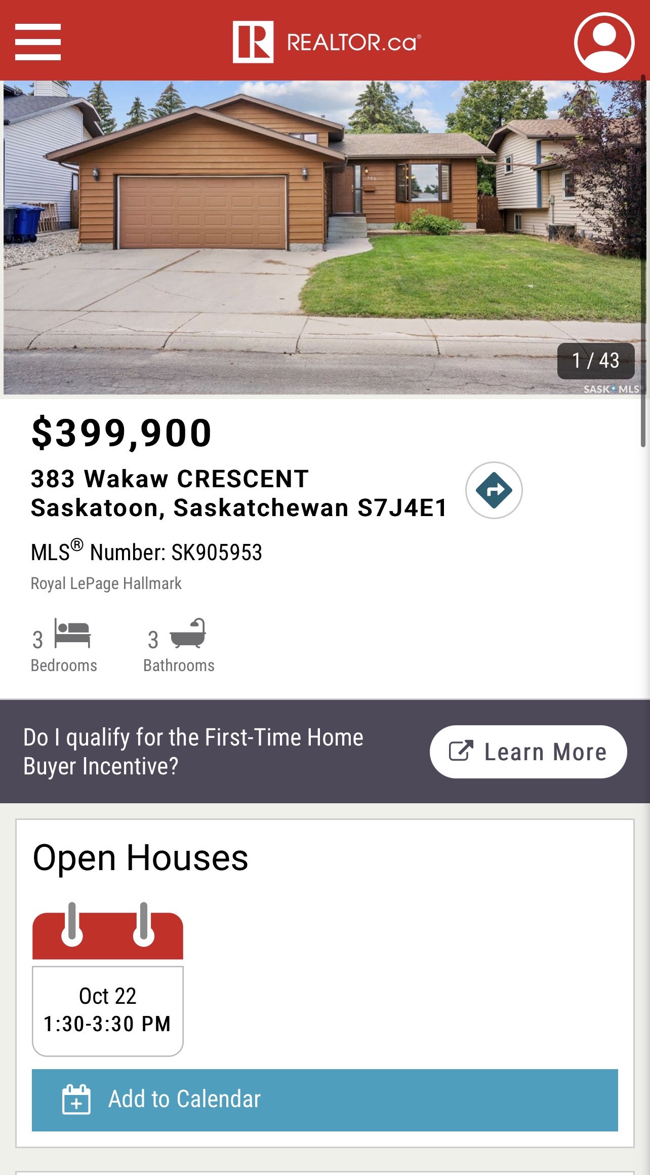 Public Open House公众开放看房 383 Wakaw Cres 10月22日 周六1:30-3:30PM  1040 5th St E 10月23日 周日 1:30-3:30PM  我本人或者同事Don Remizowski 会在此迎接🙏 - 4