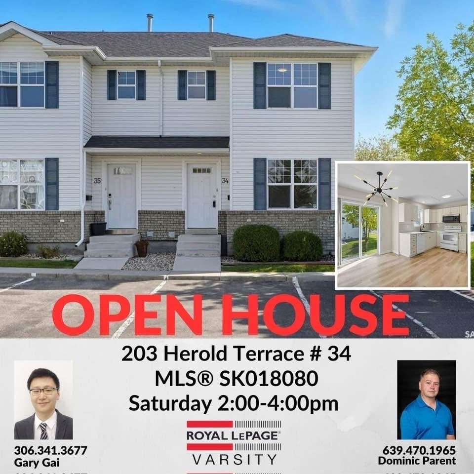 Public Open House公众开放看房 34-203 Herold Terr 9月13日 周六2-4PM Gary Gai或者同事Dominic Parent会在此迎接🙏 ——Lakewood小区新装修边户3房联排出售！安静边户紧邻大绿地且多路边停车位。设有三间卧室和两