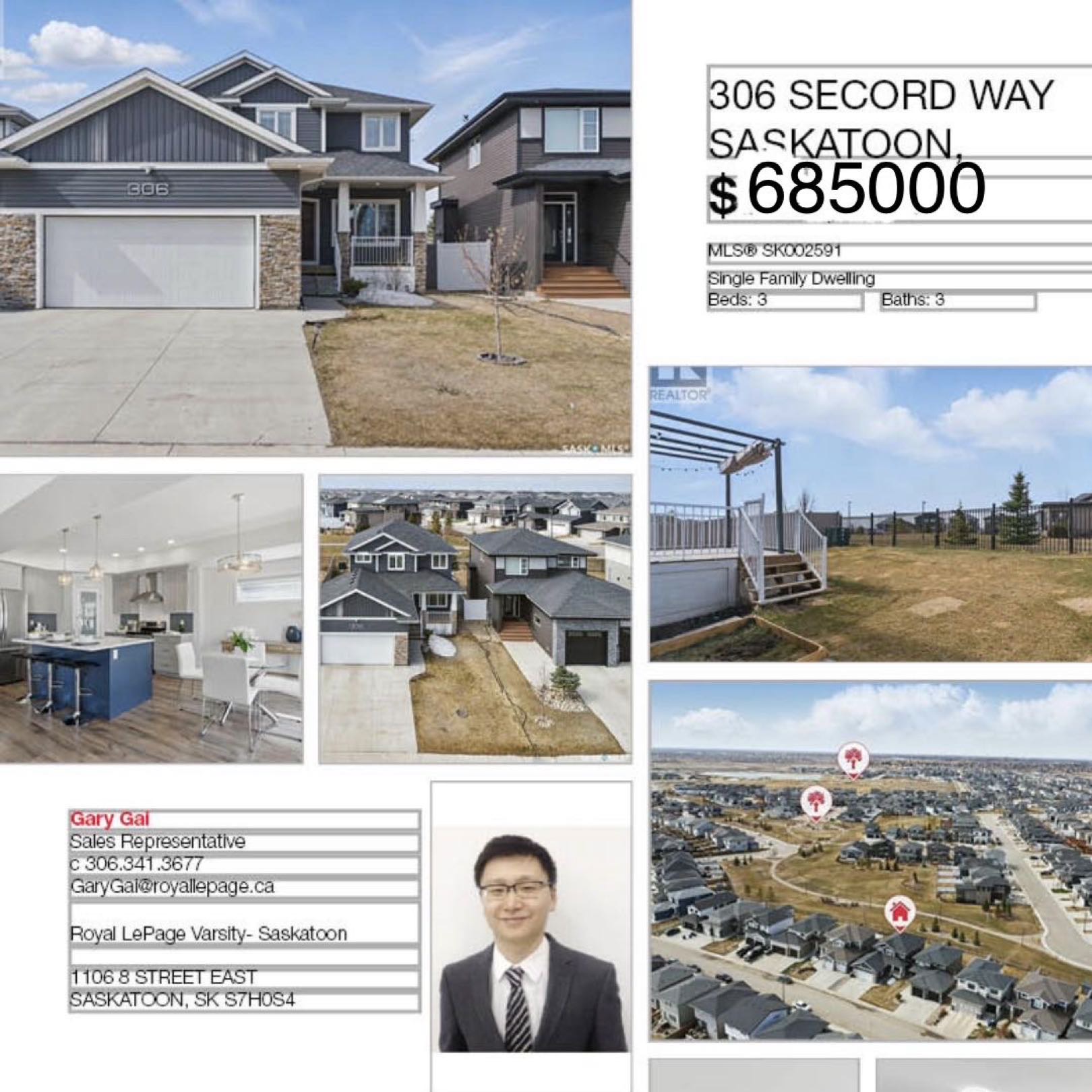 Public Open House公众开放看房 306 Secord Way 4月11日 周六 12:00-2:00PM Gary Gai或者同事Clay Timmerman会在此迎接🙏 ————— Brighton小区背靠公园绿地3房3卫独立屋出售。Montana Homes - 2
