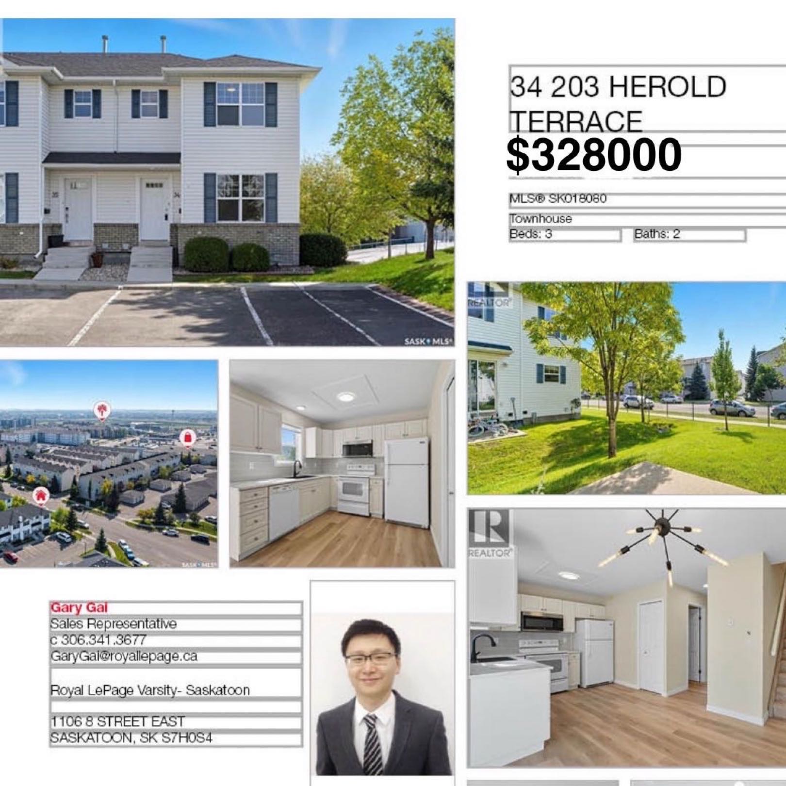 Public Open House公众开放看房 34-203 Herold Terr 10月5日 周日 2:00-4:00PM Gary Gai或者同事Dominic Parent会在此迎接🙏 ————— Lakewood小区新装修边户3房联排出售！安静边户紧邻大绿地且多路边停 - 2