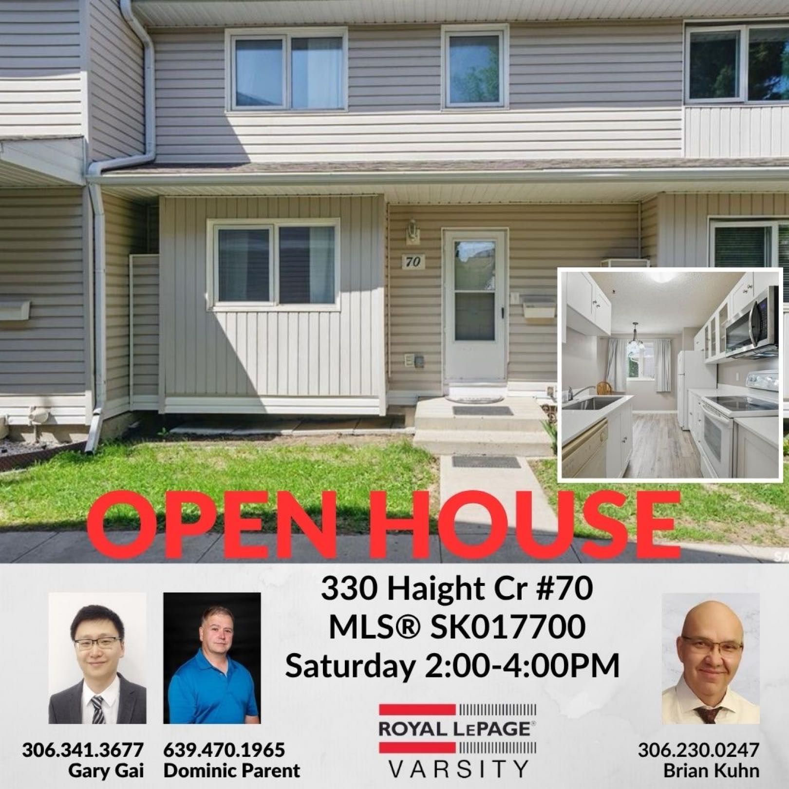 Public Open House公众开放看房 70-330 Haight Cres 11月1日 周六 2:00-4:00PM Gary Gai或者同事Dominic Parent会在此迎接🙏  ————————- Wildwood 社区3 卧 2 卫联排出售!全新翻新,实用维