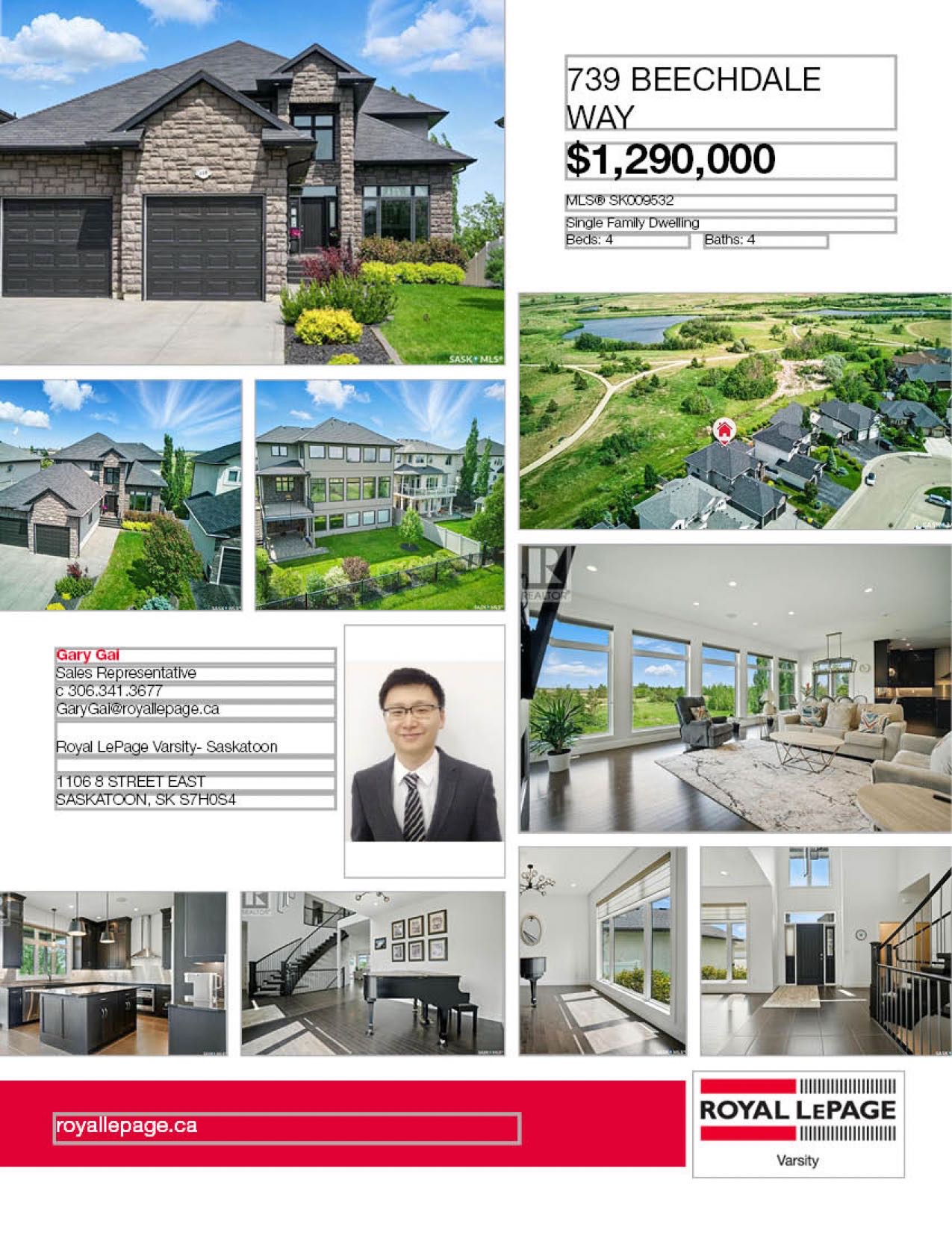 Public Open House公众开放看房 739 Beechdale Way  9月13日 周六2:00-4:00PM Gary Gai或者同事Dominic Parent会在此迎接🙏  ————————- Briarwood背靠公园步出式独立屋出售！视野开阔，整栋房屋共 - 3