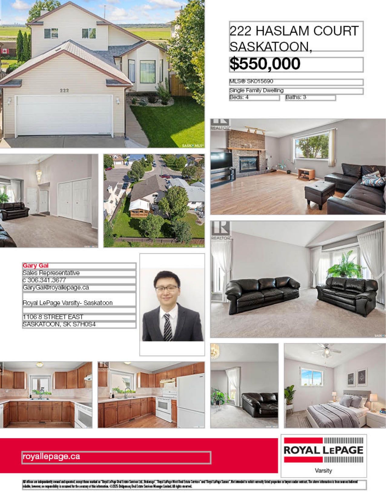 Public Open House公众开放看房 222 Haslam Ct 8月17日 周日2-4PM Gary Gai或者同事Dominic Parent会在此迎接🙏 ————— Silverspring 社区4房双车库独立屋出售！约 1883 平方英尺，采光充足，布局合理， - 2