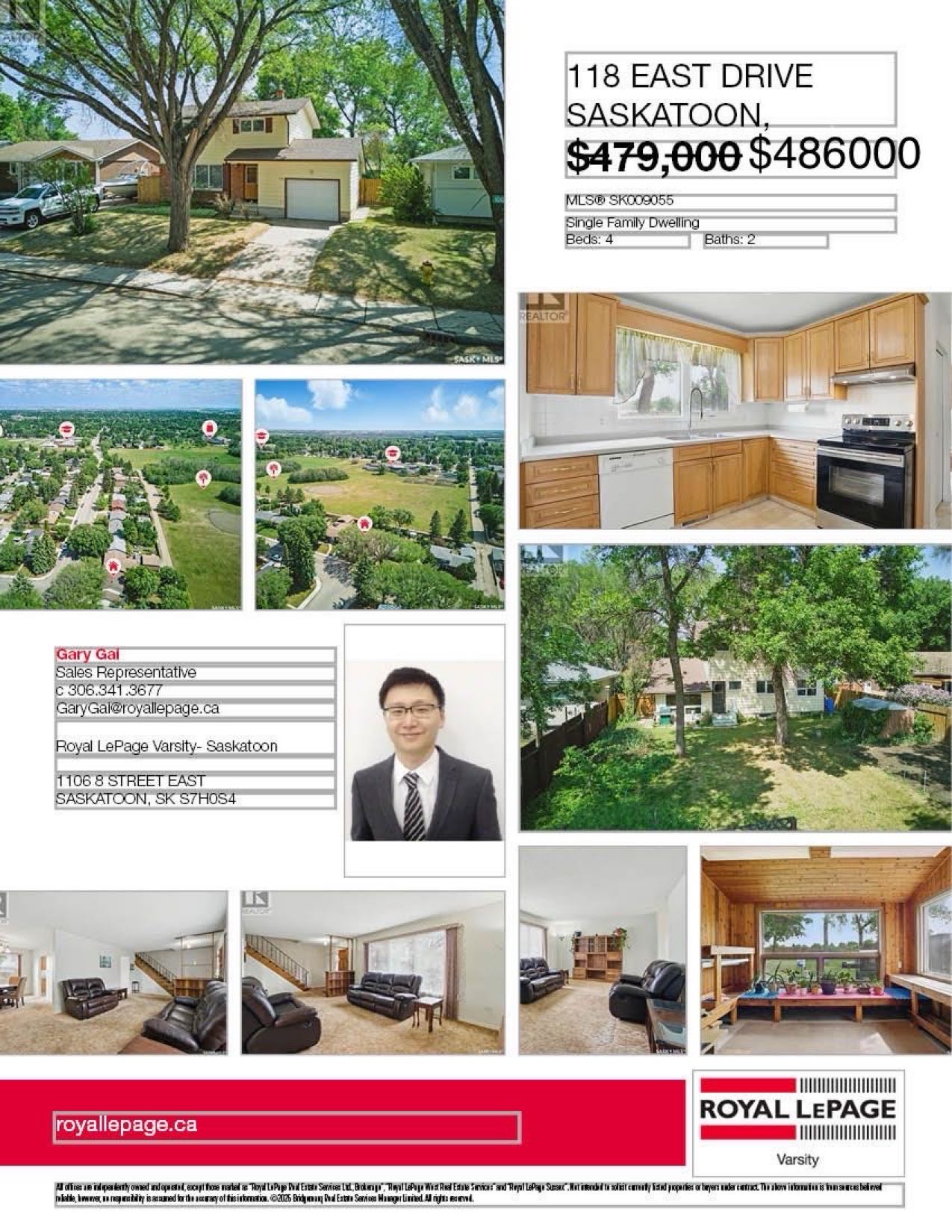 Public Open House公众开放看房 118 East Drive 7月26日 周六2:30-4:00 PM Gary Gai或者同事Dominic Parent会在此迎接🙏  ————————- 步行至Walter Murray高中 & Market Mall两层独 - 3