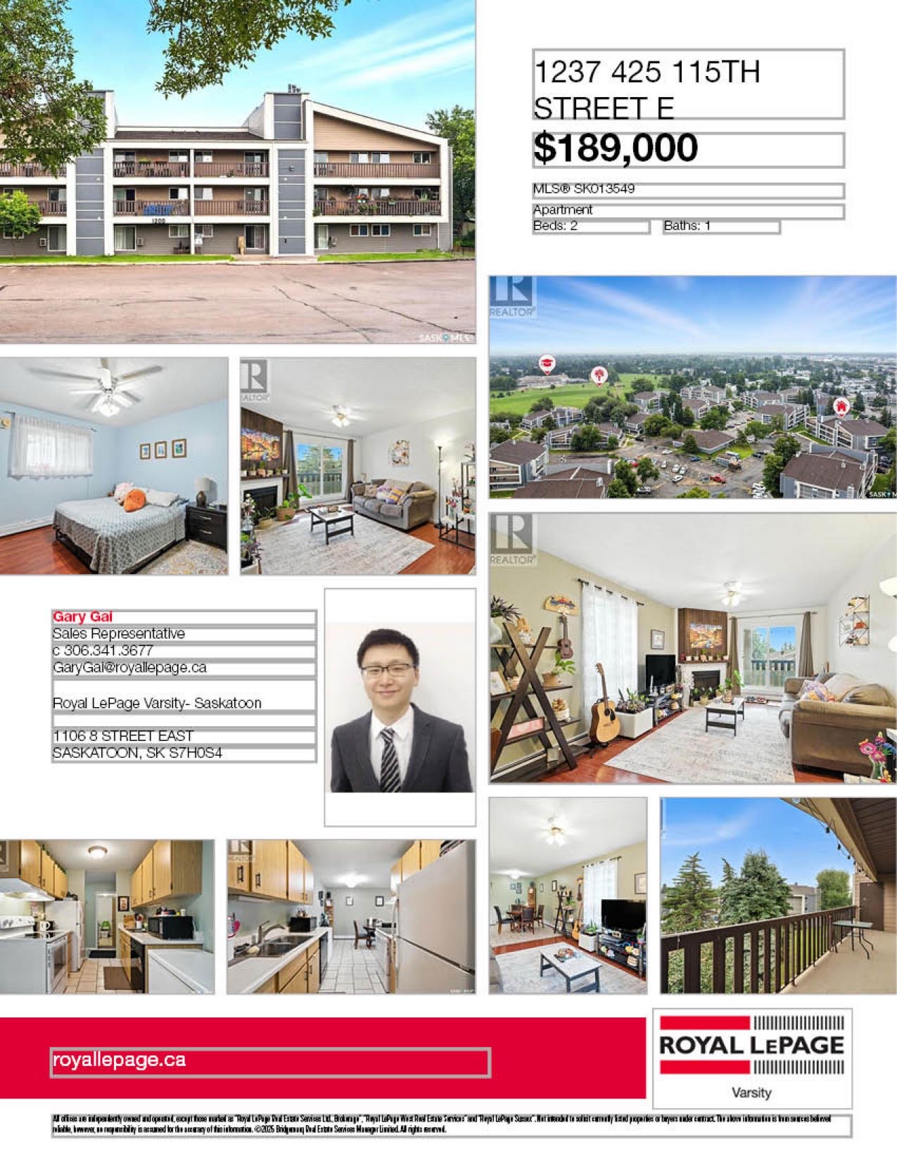 Forest Grove小区顶楼边户公寓出售！位置优越，距离萨斯喀彻温大学仅7分钟车程，毗邻两所小学，步行即可到达 University Heights 购物区和两所高中。作为边户单位，这套安静公寓多一个侧窗，采光更佳，客厅和卧室均铺设复合地板，厨房、餐厅和两个卫生间为瓷砖地面，