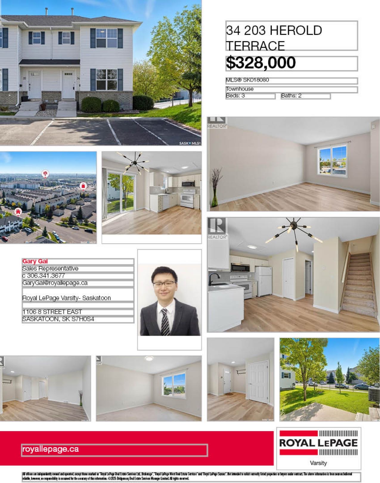 Public Open House公众开放看房 34-203 Herold Terr 9月20日21日 周六周日1:00-2:30PM Gary Gai或者同事Della Zhang会在此迎接🙏 ————— Lakewood小区新装修边户3房联排出售！安静边户紧邻大绿地且多路边 - 2