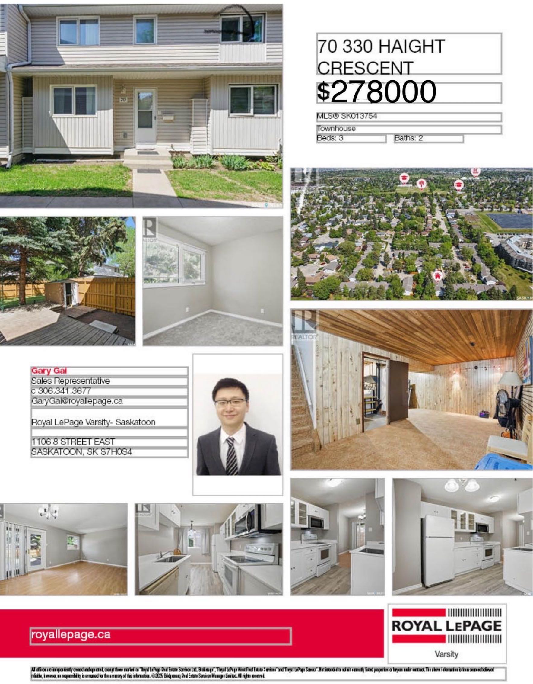 Public Open House公众开放看房 70-330 Haight Cres 11月1日 周六 2:00-4:00PM Gary Gai或者同事Dominic Parent会在此迎接🙏 - 2