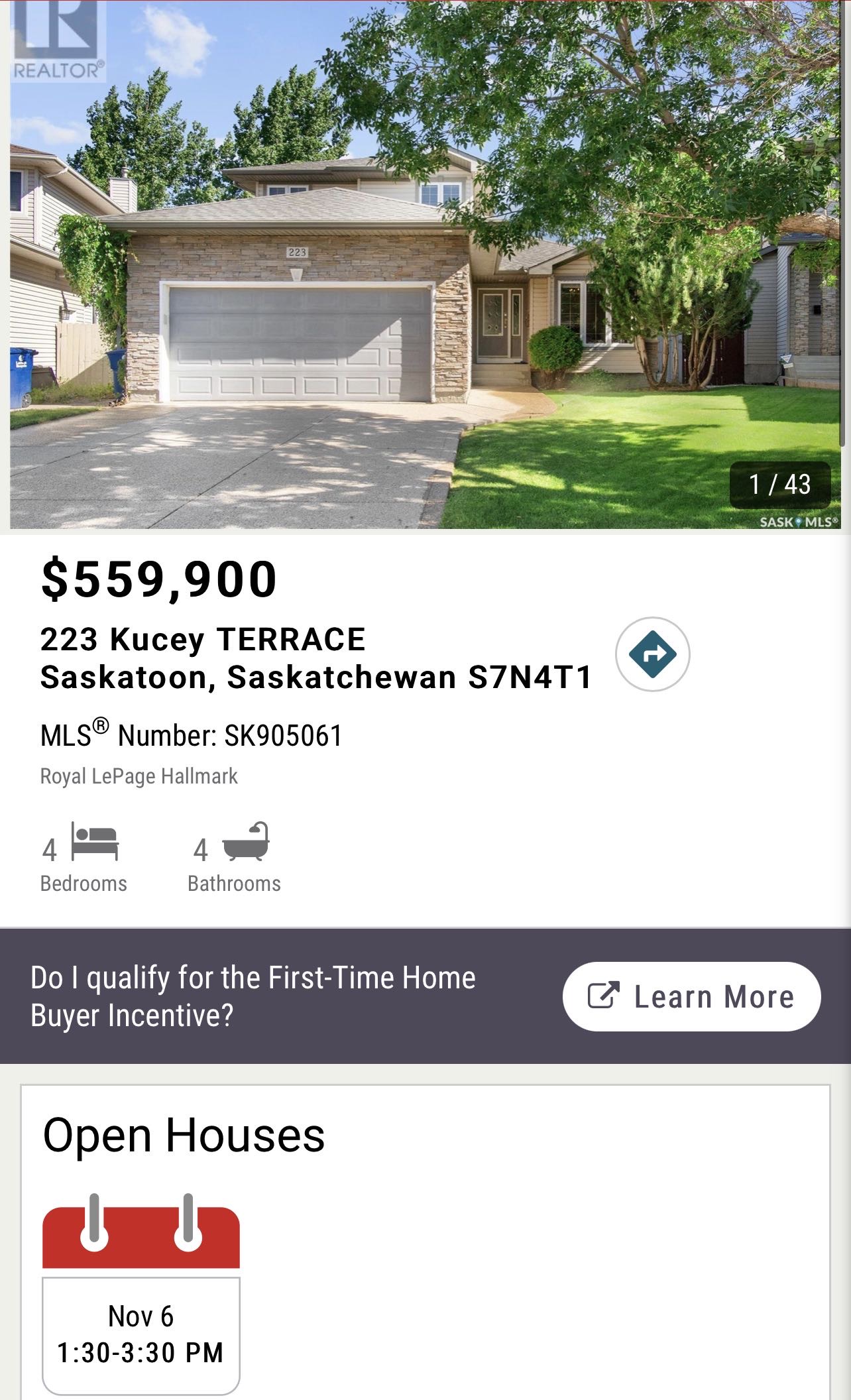 Public Open House公众开放看房 311 Gillies Cres 11月5日 周六1:30-3:30PM 223 Kucey Terrace 11月6日 周日1:30-3:30PM  Gary Gai或者同事Don Remizowski 会在此迎接🙏  Rose - 6