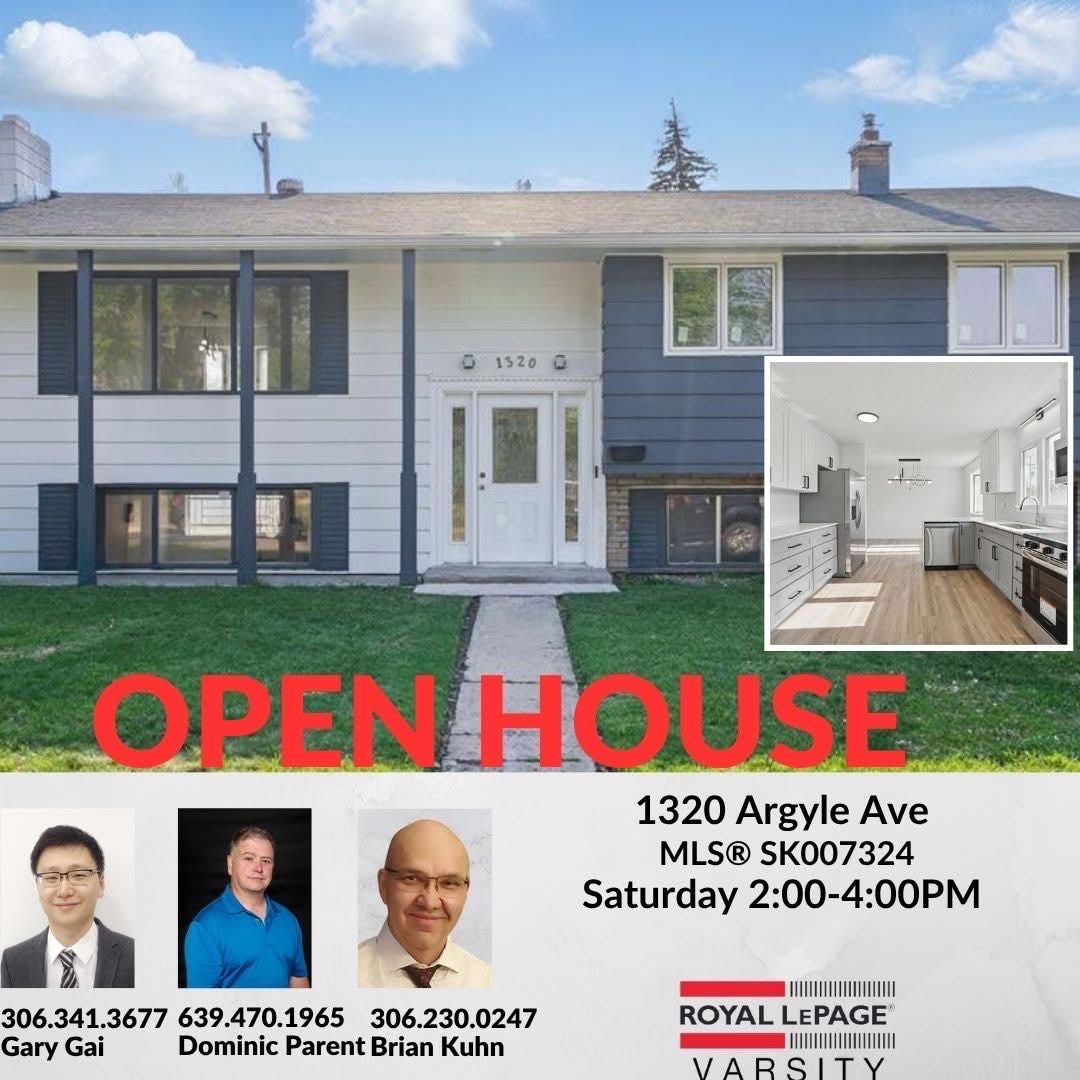 Public Open House公众开放看房 1320 Argyle Ave 5月31日 周六 2:00-4:00PM Gary Gai或者同事Dominic Parent会在此迎接🙏