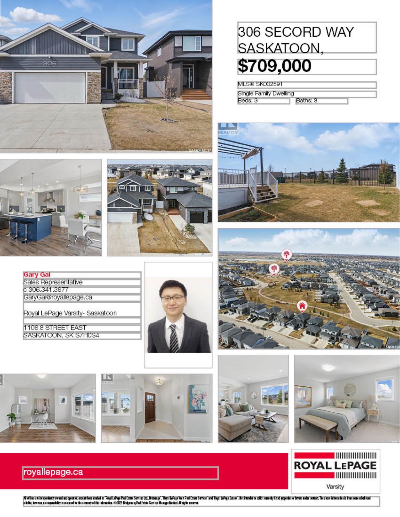 306 Secord Way 8月30日 周六2:00-4:00PM Gary Gai或者同事Dominic Parent会在此迎接🙏 ————— Brighton小区背靠公园绿地3房3卫独立屋出售。Montana Homes前样板房，2102平方英尺，后院紧邻风景优美的步行道 - 2