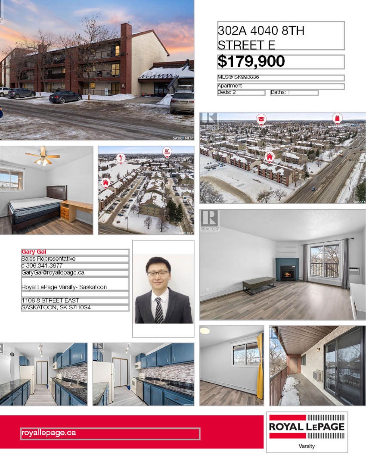 Wildwood小区8街安静顶层2房公寓出售。所在小区紧邻高尔夫球场，超市购物，学校及各种设施。这套经过翻新的两居室采用开放式布局，配有早餐吧台，全方位升级：新复合地板、墙面刷新、卫浴升级、灯饰（2023年）、台面翻新（2023年）、厨房水槽及管道升级（2021年）、淋浴喷头与水