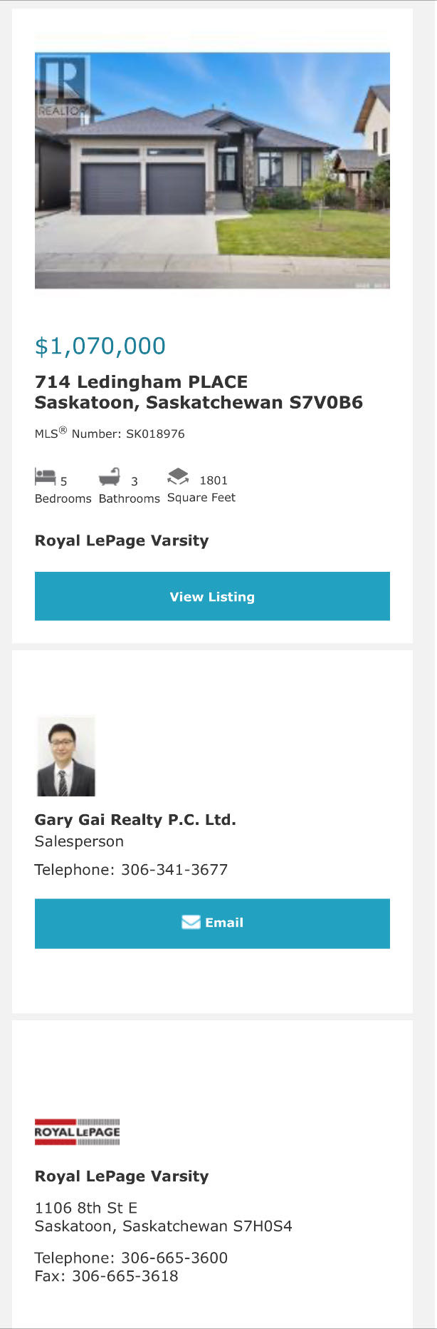 Public Open House公众开放看房 714 Ledingham Pl 9月27日 周六 2-4PM Gary Gai或者同事Dominic Parent会在此迎接🙏 ————— Rosewood公园湖景地下室步出式独立屋出售！超大占地9,559 平方英尺，位于优越的 - 3