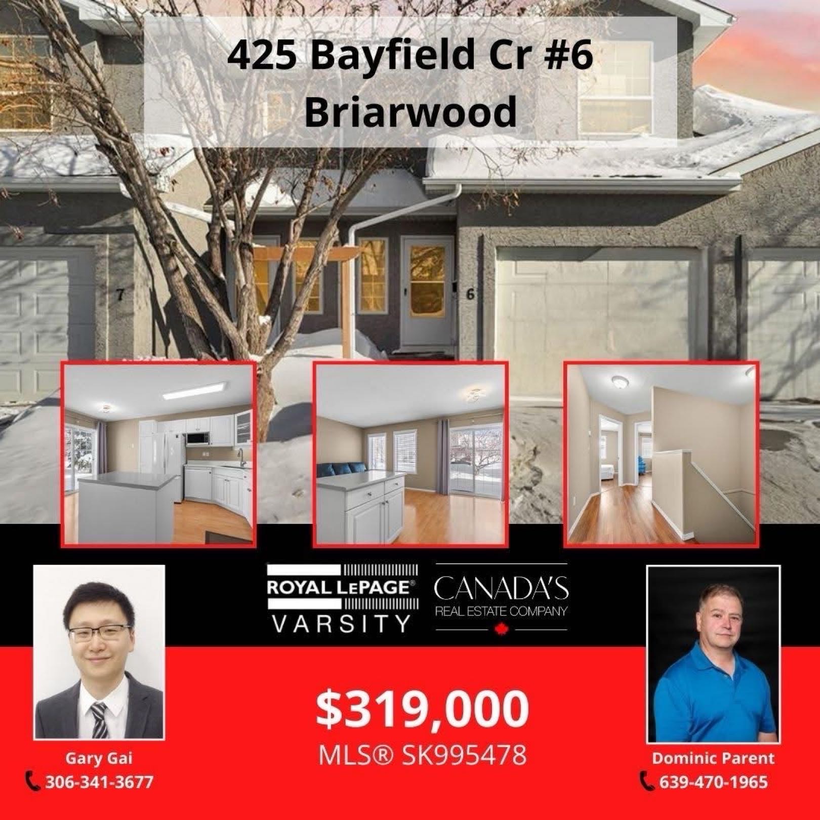 Briarwood小区1225尺双层联排出售，安静区域，近学校、公园和商超。房屋2022年翻新，含3间卧室及2间卫浴。二楼含3个卧室1个洗手间，主卧配备步入式衣柜。主层开放式客厅餐厅厨房配有2022年更新的石英台面、全套电器，餐厅直通后院。全屋铺设复合木地板，地下室未装修。附带独 - 2