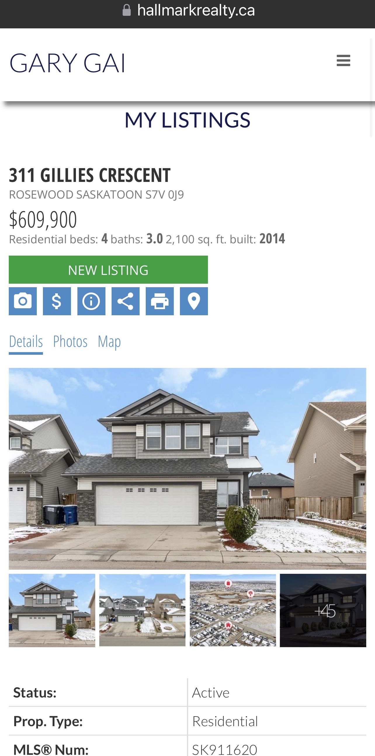 Rosewood小区400米步行至两所学校，2014年建，2100尺，4房+1书房+多功能厅，高档装修独立屋出售！保养如新，好采光，9尺加高层高，天然气壁炉，实木地板，高档枫木橱柜带天然大理石台面，不锈钢家电，大空间储物角柜。二楼有4个大卧室外加一个大空间多功能家庭厅。主卧带步入