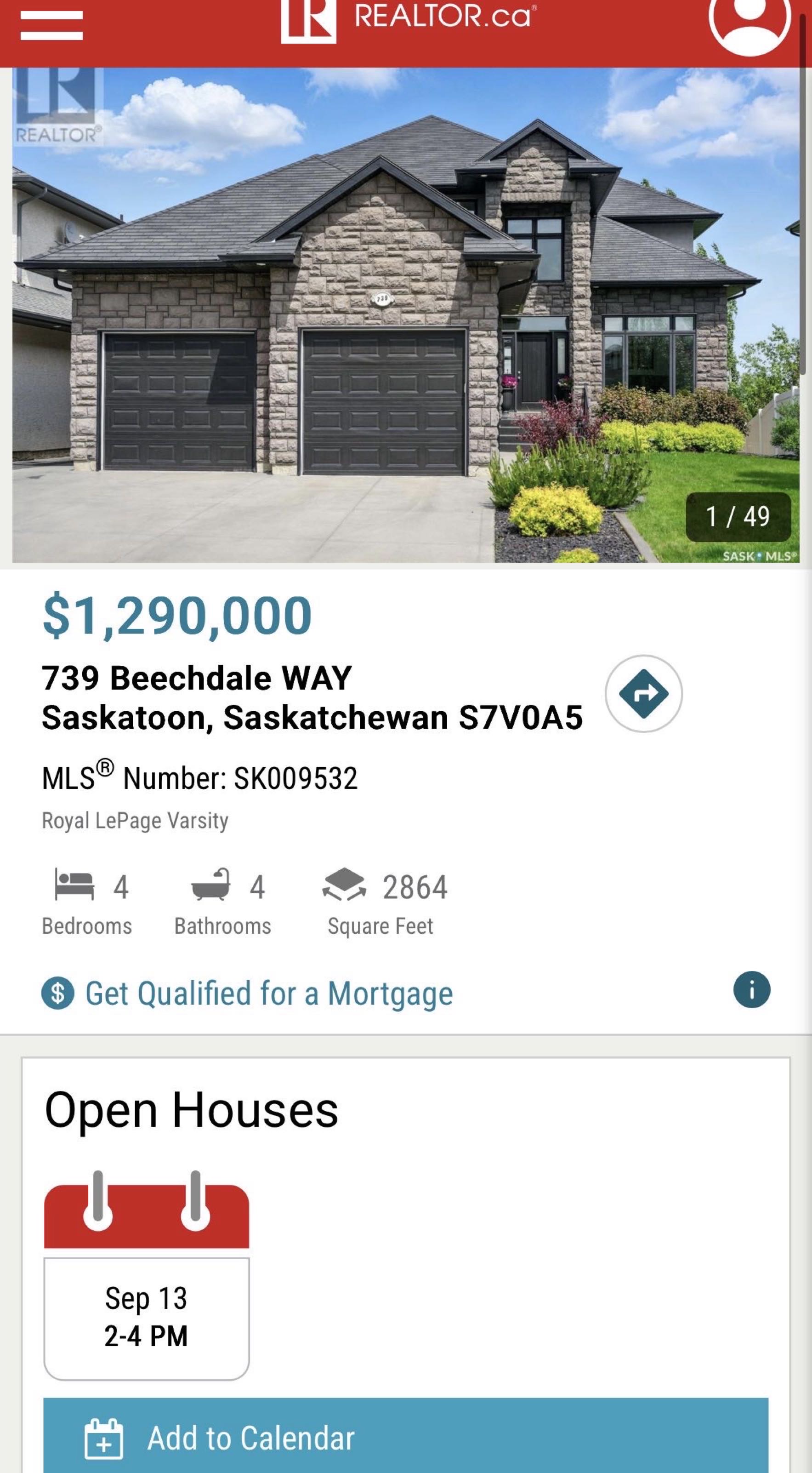 Public Open House公众开放看房 739 Beechdale Way  9月13日 周六2:00-4:00PM Gary Gai或者同事Dominic Parent会在此迎接🙏  ————————- Briarwood背靠公园步出式独立屋出售！视野开阔，整栋房屋共 - 2