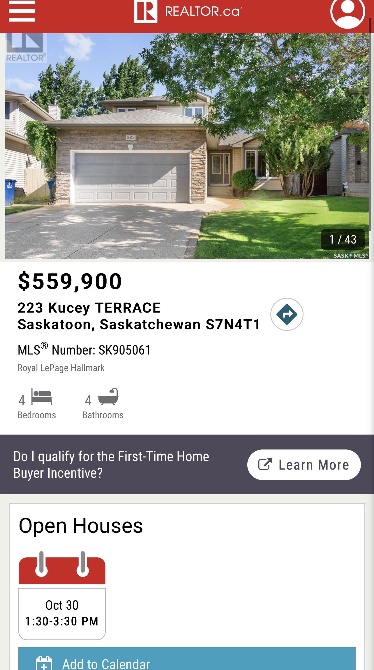 Public Open House公众开放看房 223 Kucey Terrace 10月30日 周六1:30-3:30PM  Gary Gai或者同事Don Remizowski 会在此迎接🙏 - 4