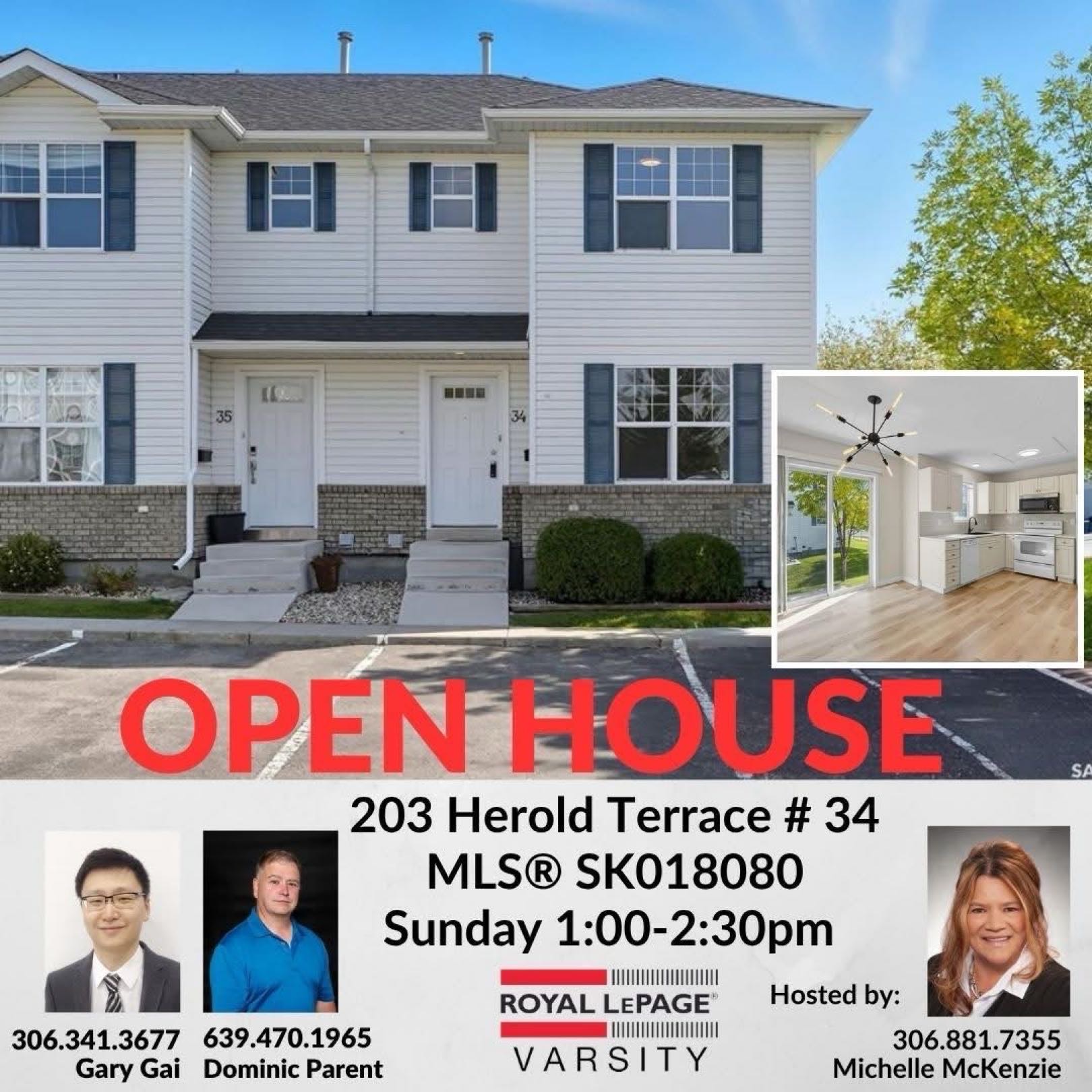 Public Open House公众开放看房 34-203 Herold Terr 10月11日周六1:30-4PM 10月12日 周日 1:00-2:30PM Gary Gai或者同事Dominic Parent会在此迎接🙏 - 2