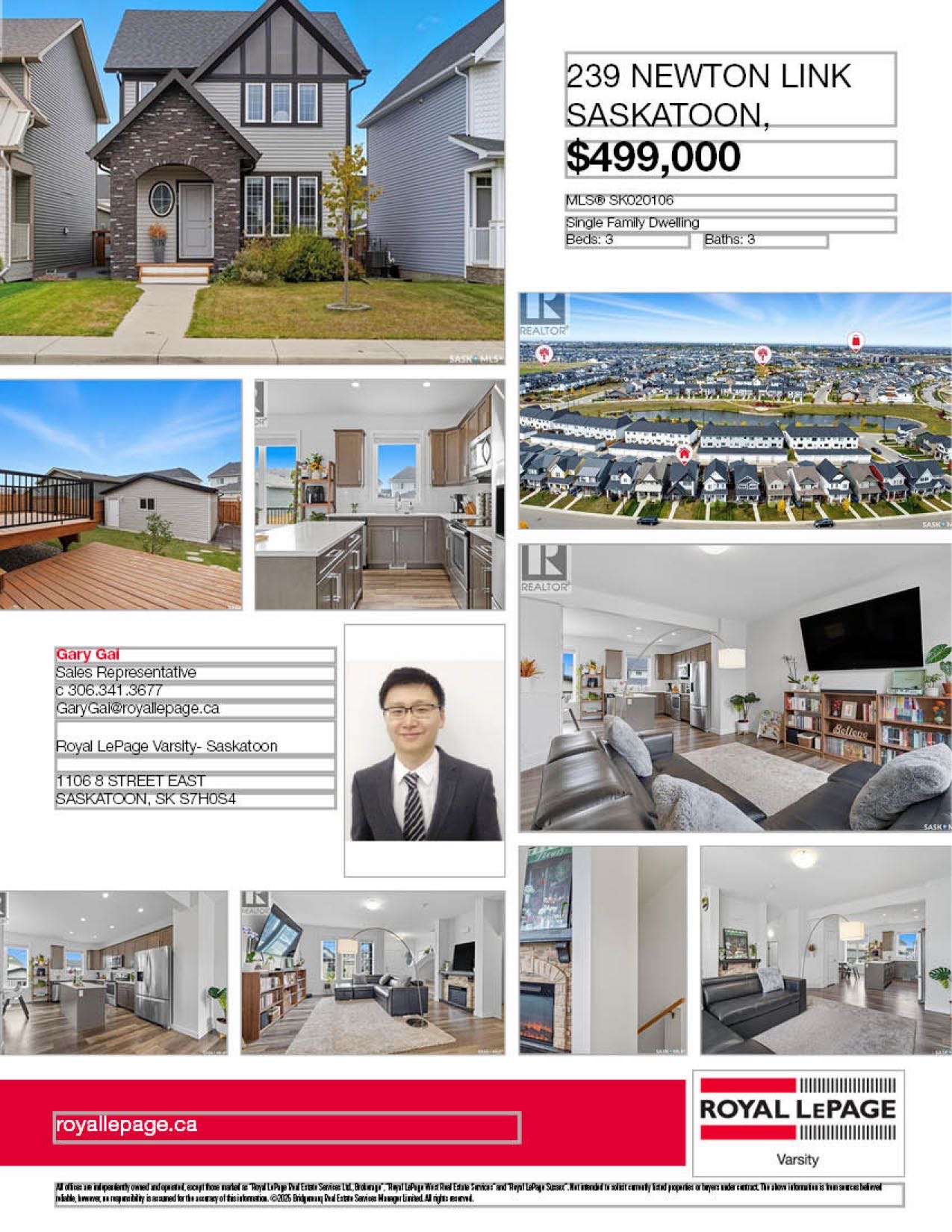 Brighton保养如新双层独立屋出售！地理位置优越，临近购物区、公园及未来学校。3 间卧室和 3 间浴室，并配有一个已做保温处理的地下室。主层采用 开放式布局，拥有 9 英尺层高，宽敞的客厅、明亮的用餐区，以及一间令人心动的厨房——配备 石英台面、中岛设计、充足的储物空间 和