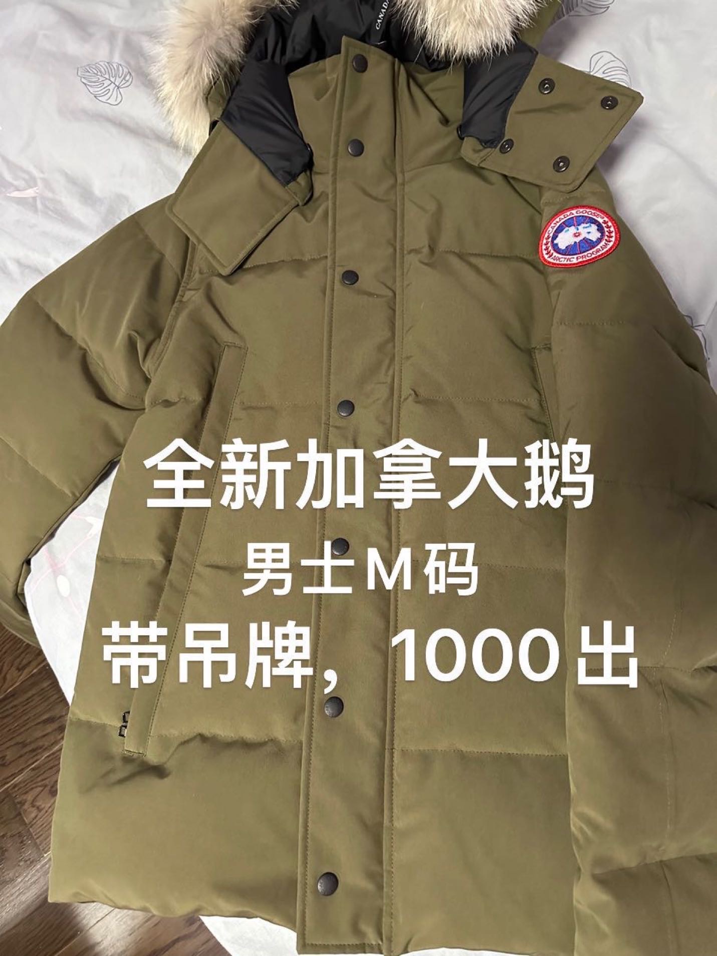 全新加拿大鹅男款M，带吊牌，没穿过