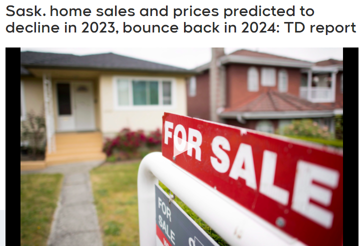 TD报告:房屋销售和价格预计将在2023年下降，2024年反弹！