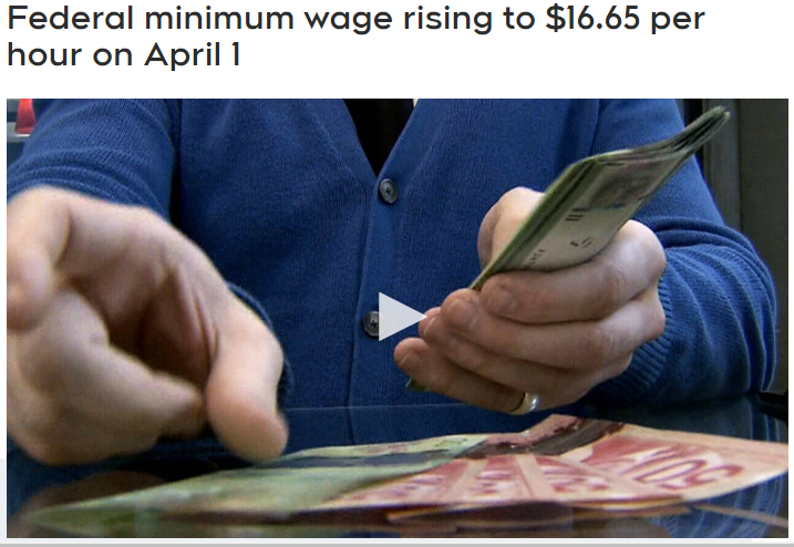 联邦最低工资将于4月1日上调至每小时16.65加元！尽管加国通胀率下降，但食品价格仍居高不下！