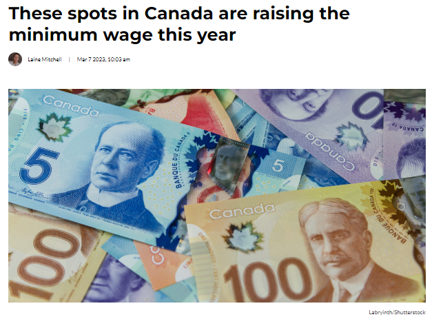 4月1日起，加拿大联邦最低工资提高，这些省今年上调两次！