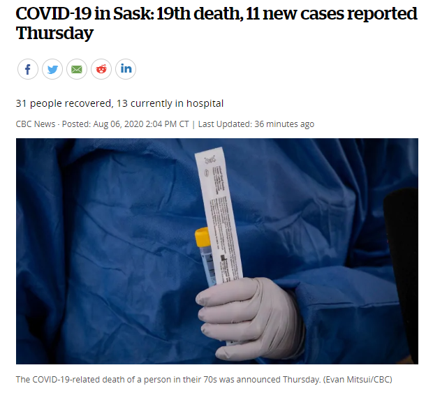 萨省今日新增11例死亡1例，里贾纳的一家Tim horton一名员工被检测呈阳性现将关闭，学校将照顾隔离的COVID-19学生！