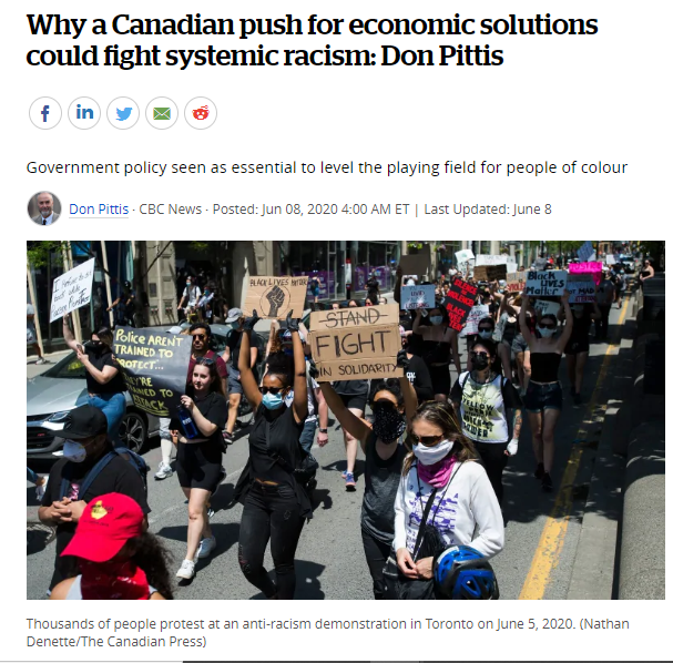 来自CBC的分析：提升经济地位才可对抗系统性种族主义！