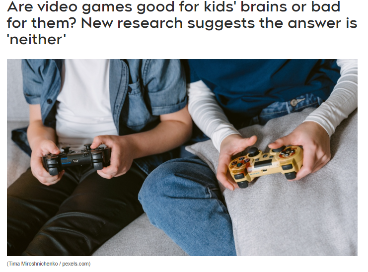 对于当今世界的父母来说，最热门的问题之一:电子游戏对我的孩子有害吗?