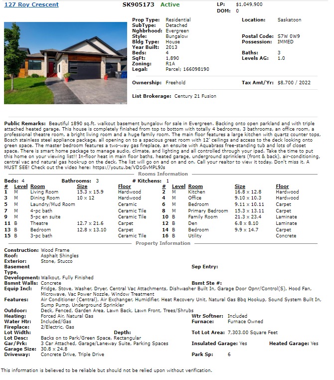 Evergreen社区1890尺4房3卫平层，背靠绿地，Walkout地下室独栋出售。2013年建，豪华装修，一楼2房2卫1书房，步出式地下室另有2房1卫，大客厅、吧台、家庭影院！挂牌价格$99万。 - 2
